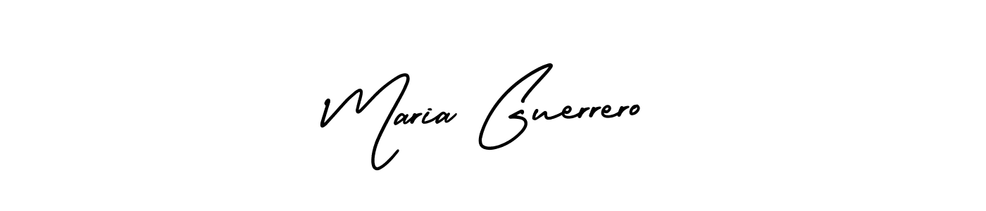 It looks lik you need a new signature style for name Maria Guerrero. Design unique handwritten (AmerikaSignatureDemo-Regular) signature with our free signature maker in just a few clicks. Maria Guerrero signature style 3 images and pictures png