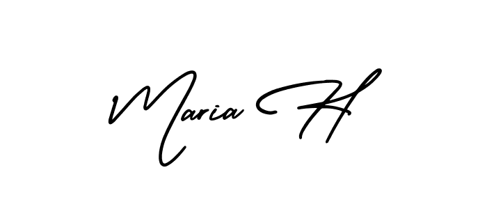 It looks lik you need a new signature style for name Maria H. Design unique handwritten (AmerikaSignatureDemo-Regular) signature with our free signature maker in just a few clicks. Maria H signature style 3 images and pictures png