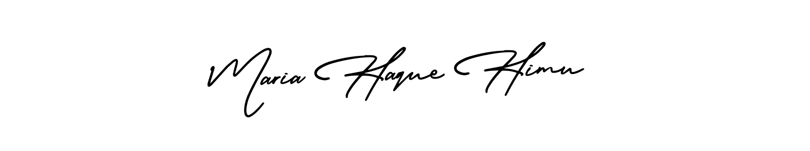 How to make Maria Haque Himu name signature. Use AmerikaSignatureDemo-Regular style for creating short signs online. This is the latest handwritten sign. Maria Haque Himu signature style 3 images and pictures png