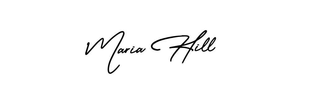 Use a signature maker to create a handwritten signature online. With this signature software, you can design (AmerikaSignatureDemo-Regular) your own signature for name Maria Hill. Maria Hill signature style 3 images and pictures png