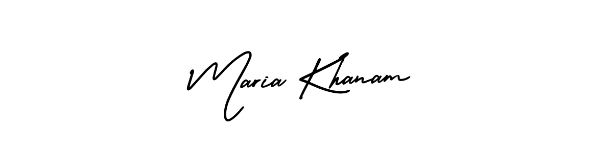 Use a signature maker to create a handwritten signature online. With this signature software, you can design (AmerikaSignatureDemo-Regular) your own signature for name Maria Khanam. Maria Khanam signature style 3 images and pictures png