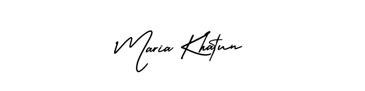 Check out images of Autograph of Maria Khatun name. Actor Maria Khatun Signature Style. AmerikaSignatureDemo-Regular is a professional sign style online. Maria Khatun signature style 3 images and pictures png