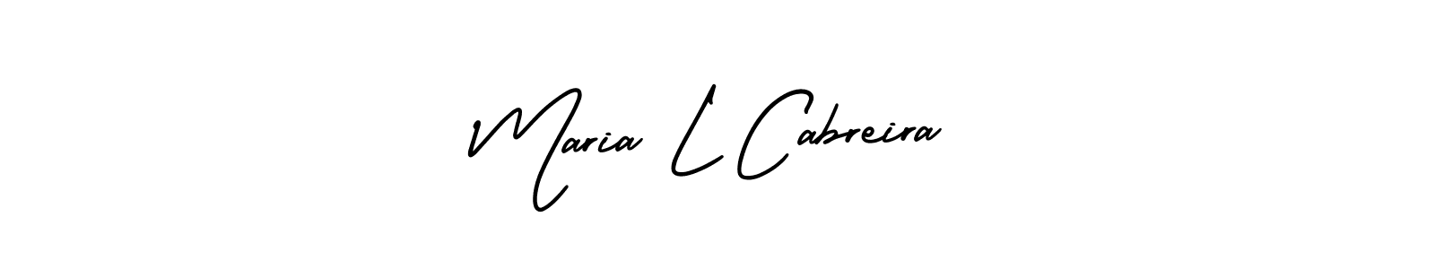 AmerikaSignatureDemo-Regular is a professional signature style that is perfect for those who want to add a touch of class to their signature. It is also a great choice for those who want to make their signature more unique. Get Maria L Cabreira name to fancy signature for free. Maria L Cabreira signature style 3 images and pictures png