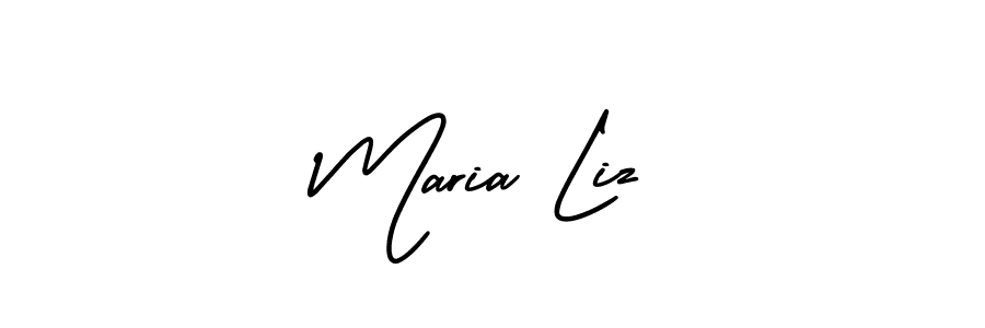 How to make Maria Liz signature? AmerikaSignatureDemo-Regular is a professional autograph style. Create handwritten signature for Maria Liz name. Maria Liz signature style 3 images and pictures png