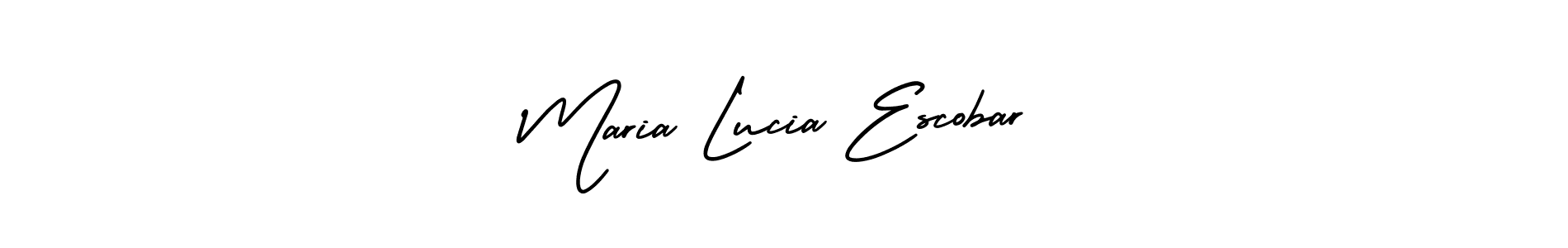 This is the best signature style for the Maria Lucia Escobar name. Also you like these signature font (AmerikaSignatureDemo-Regular). Mix name signature. Maria Lucia Escobar signature style 3 images and pictures png