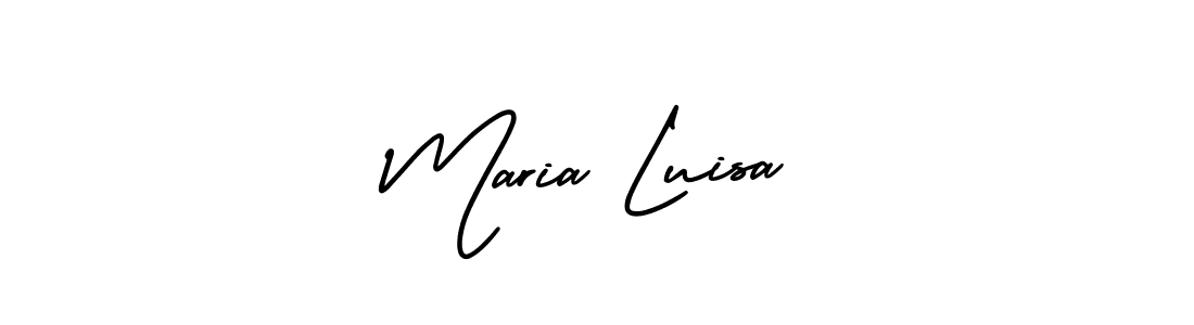 It looks lik you need a new signature style for name Maria Luisa. Design unique handwritten (AmerikaSignatureDemo-Regular) signature with our free signature maker in just a few clicks. Maria Luisa signature style 3 images and pictures png