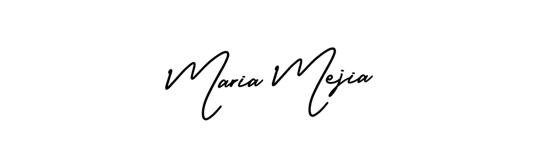 Maria Mejia stylish signature style. Best Handwritten Sign (AmerikaSignatureDemo-Regular) for my name. Handwritten Signature Collection Ideas for my name Maria Mejia. Maria Mejia signature style 3 images and pictures png