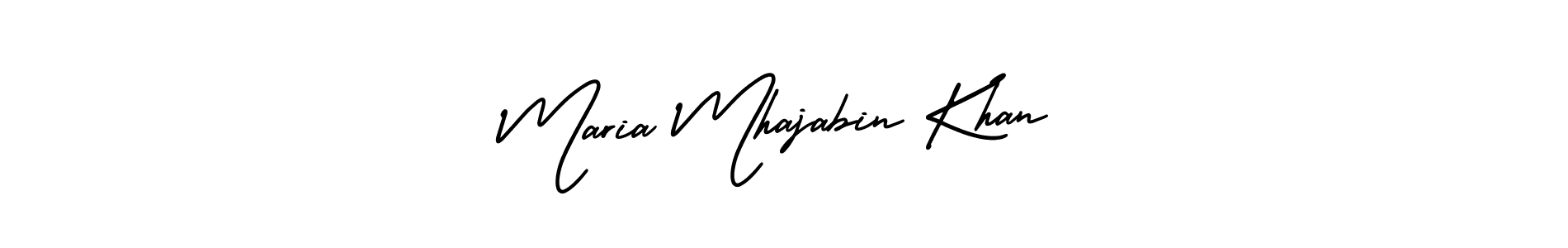 How to make Maria Mhajabin Khan name signature. Use AmerikaSignatureDemo-Regular style for creating short signs online. This is the latest handwritten sign. Maria Mhajabin Khan signature style 3 images and pictures png