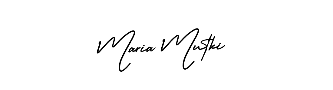 How to Draw Maria Mutki signature style? AmerikaSignatureDemo-Regular is a latest design signature styles for name Maria Mutki. Maria Mutki signature style 3 images and pictures png