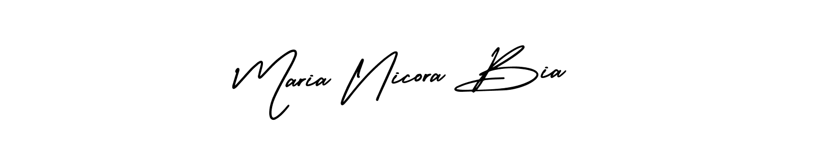 How to make Maria Nicora Bia name signature. Use AmerikaSignatureDemo-Regular style for creating short signs online. This is the latest handwritten sign. Maria Nicora Bia signature style 3 images and pictures png
