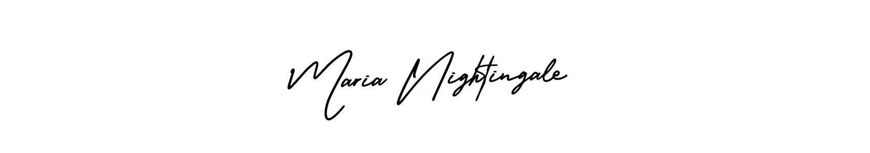 Use a signature maker to create a handwritten signature online. With this signature software, you can design (AmerikaSignatureDemo-Regular) your own signature for name Maria Nightingale. Maria Nightingale signature style 3 images and pictures png
