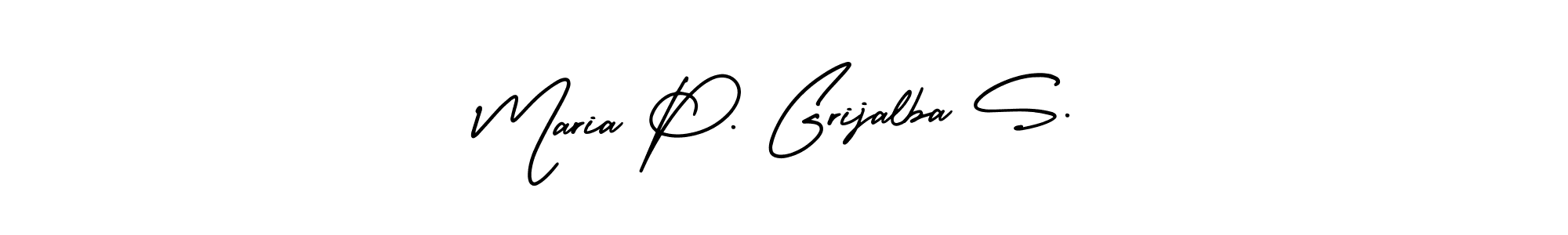 Similarly AmerikaSignatureDemo-Regular is the best handwritten signature design. Signature creator online .You can use it as an online autograph creator for name Maria P. Grijalba S.. Maria P. Grijalba S. signature style 3 images and pictures png