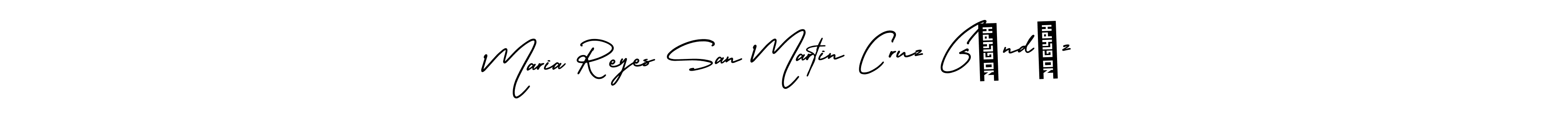 Design your own signature with our free online signature maker. With this signature software, you can create a handwritten (AmerikaSignatureDemo-Regular) signature for name Maria Reyes San Martin Cruz GÜndÜz. Maria Reyes San Martin Cruz GÜndÜz signature style 3 images and pictures png