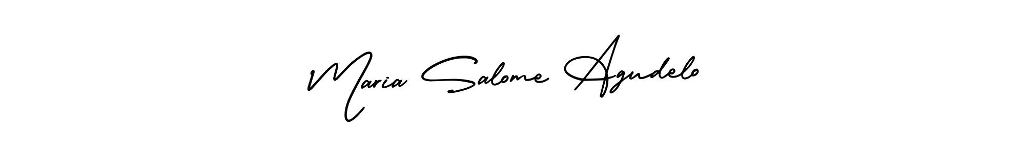 Design your own signature with our free online signature maker. With this signature software, you can create a handwritten (AmerikaSignatureDemo-Regular) signature for name Maria Salome Agudelo. Maria Salome Agudelo signature style 3 images and pictures png