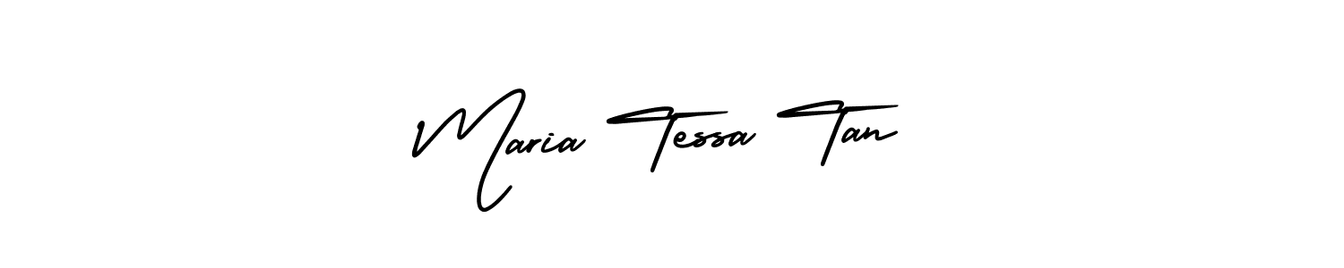 The best way (AmerikaSignatureDemo-Regular) to make a short signature is to pick only two or three words in your name. The name Maria Tessa Tan include a total of six letters. For converting this name. Maria Tessa Tan signature style 3 images and pictures png
