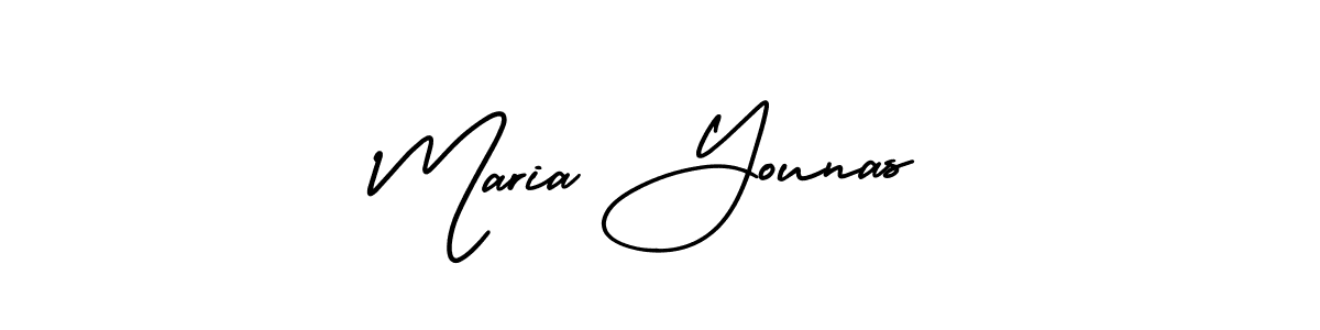 AmerikaSignatureDemo-Regular is a professional signature style that is perfect for those who want to add a touch of class to their signature. It is also a great choice for those who want to make their signature more unique. Get Maria Younas name to fancy signature for free. Maria Younas signature style 3 images and pictures png