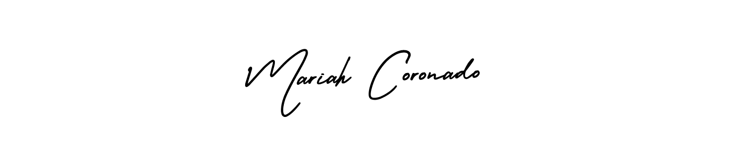 Mariah Coronado stylish signature style. Best Handwritten Sign (AmerikaSignatureDemo-Regular) for my name. Handwritten Signature Collection Ideas for my name Mariah Coronado. Mariah Coronado signature style 3 images and pictures png