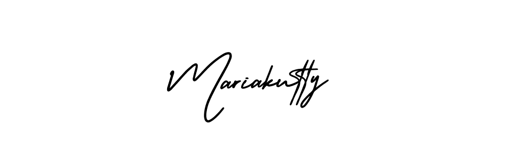 You should practise on your own different ways (AmerikaSignatureDemo-Regular) to write your name (Mariakutty) in signature. don't let someone else do it for you. Mariakutty signature style 3 images and pictures png