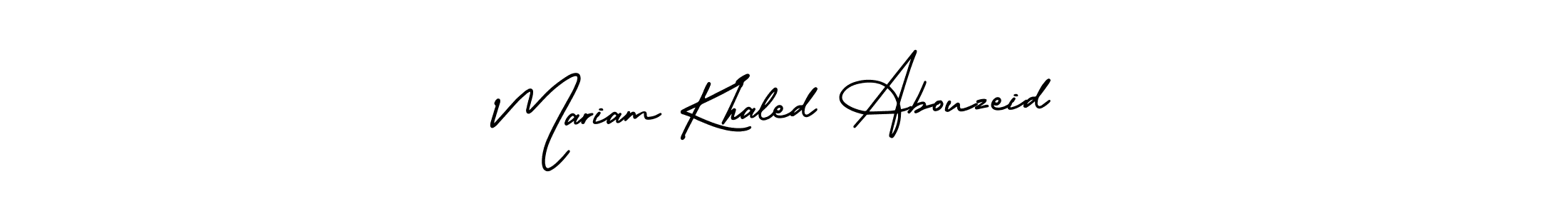Also You can easily find your signature by using the search form. We will create Mariam Khaled Abouzeid name handwritten signature images for you free of cost using AmerikaSignatureDemo-Regular sign style. Mariam Khaled Abouzeid signature style 3 images and pictures png