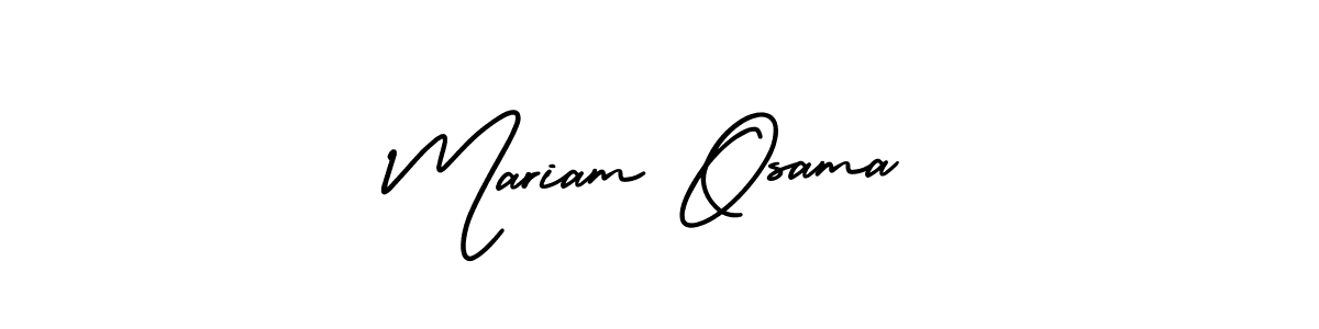 It looks lik you need a new signature style for name Mariam Osama. Design unique handwritten (AmerikaSignatureDemo-Regular) signature with our free signature maker in just a few clicks. Mariam Osama signature style 3 images and pictures png