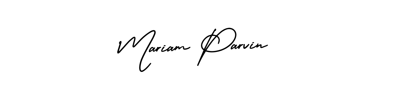 How to make Mariam Parvin name signature. Use AmerikaSignatureDemo-Regular style for creating short signs online. This is the latest handwritten sign. Mariam Parvin signature style 3 images and pictures png