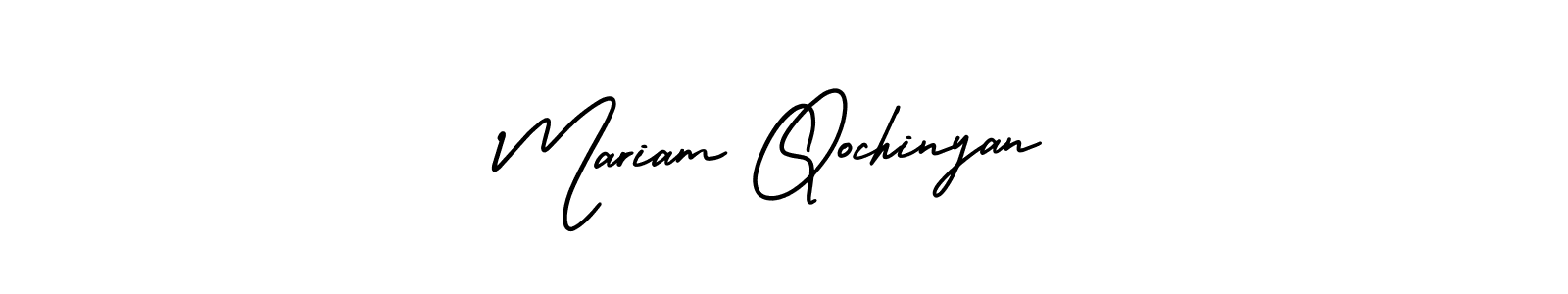 if you are searching for the best signature style for your name Mariam Qochinyan. so please give up your signature search. here we have designed multiple signature styles  using AmerikaSignatureDemo-Regular. Mariam Qochinyan signature style 3 images and pictures png