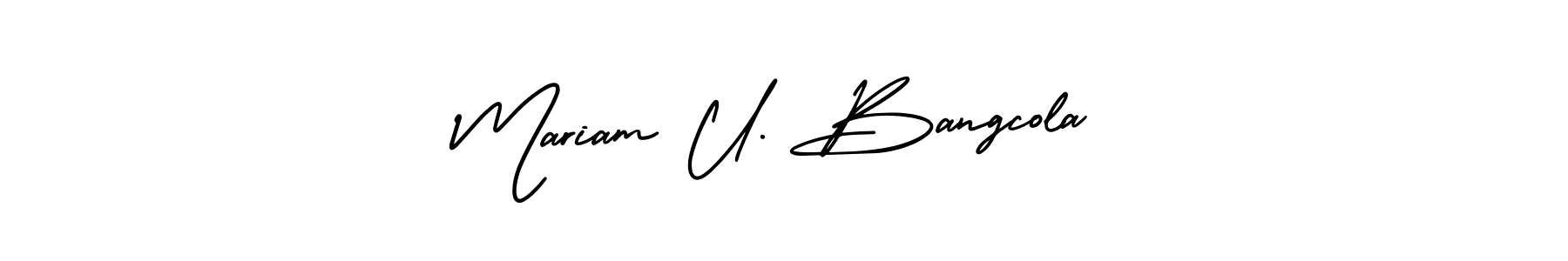 Also we have Mariam U. Bangcola name is the best signature style. Create professional handwritten signature collection using AmerikaSignatureDemo-Regular autograph style. Mariam U. Bangcola signature style 3 images and pictures png