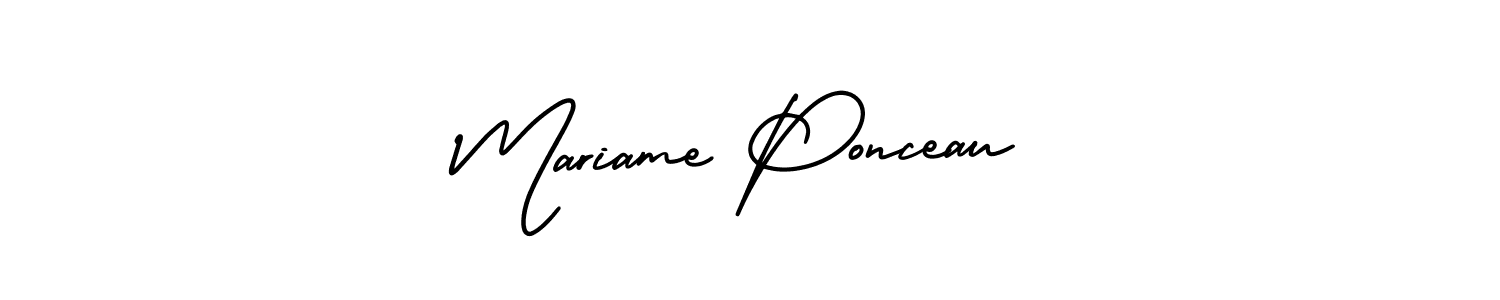 It looks lik you need a new signature style for name Mariame Ponceau. Design unique handwritten (AmerikaSignatureDemo-Regular) signature with our free signature maker in just a few clicks. Mariame Ponceau signature style 3 images and pictures png