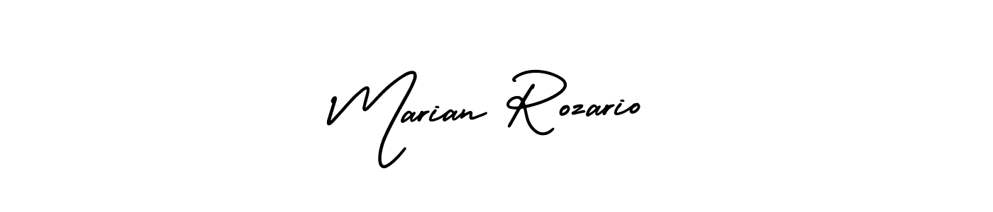 This is the best signature style for the Marian Rozario name. Also you like these signature font (AmerikaSignatureDemo-Regular). Mix name signature. Marian Rozario signature style 3 images and pictures png