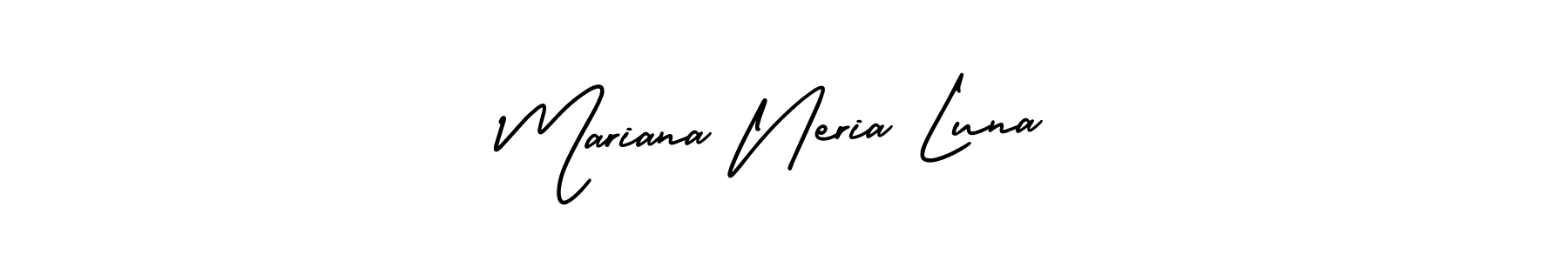 How to make Mariana Neria Luna name signature. Use AmerikaSignatureDemo-Regular style for creating short signs online. This is the latest handwritten sign. Mariana Neria Luna signature style 3 images and pictures png