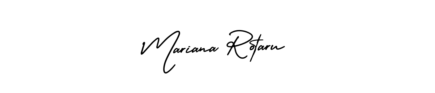 Make a short Mariana Rotaru signature style. Manage your documents anywhere anytime using AmerikaSignatureDemo-Regular. Create and add eSignatures, submit forms, share and send files easily. Mariana Rotaru signature style 3 images and pictures png