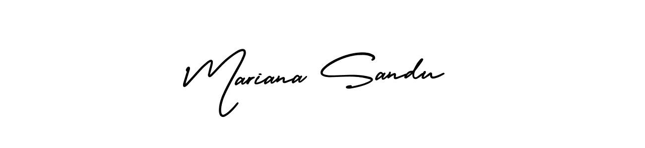 This is the best signature style for the Mariana Sandu name. Also you like these signature font (AmerikaSignatureDemo-Regular). Mix name signature. Mariana Sandu signature style 3 images and pictures png