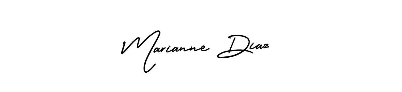 Make a short Marianne Diaz signature style. Manage your documents anywhere anytime using AmerikaSignatureDemo-Regular. Create and add eSignatures, submit forms, share and send files easily. Marianne Diaz signature style 3 images and pictures png