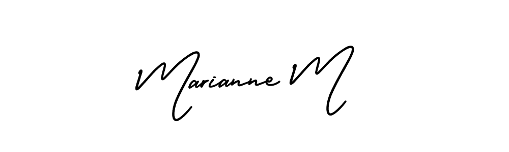 Marianne M stylish signature style. Best Handwritten Sign (AmerikaSignatureDemo-Regular) for my name. Handwritten Signature Collection Ideas for my name Marianne M. Marianne M signature style 3 images and pictures png