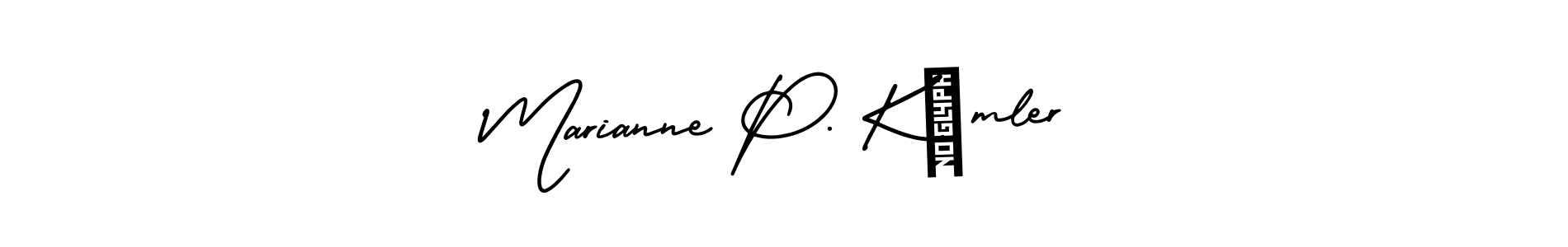 Use a signature maker to create a handwritten signature online. With this signature software, you can design (AmerikaSignatureDemo-Regular) your own signature for name Marianne P. KØmler. Marianne P. KØmler signature style 3 images and pictures png