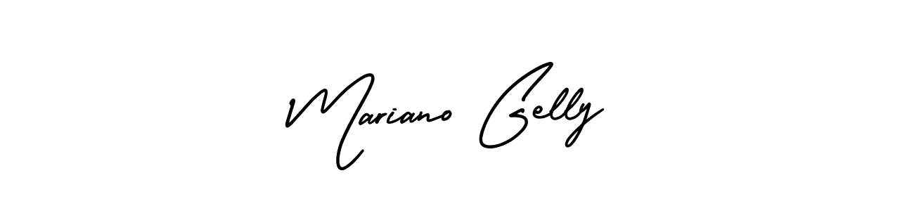 Also You can easily find your signature by using the search form. We will create Mariano Gelly name handwritten signature images for you free of cost using AmerikaSignatureDemo-Regular sign style. Mariano Gelly signature style 3 images and pictures png