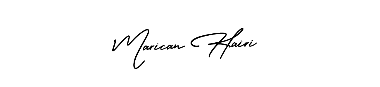 AmerikaSignatureDemo-Regular is a professional signature style that is perfect for those who want to add a touch of class to their signature. It is also a great choice for those who want to make their signature more unique. Get Marican Hairi name to fancy signature for free. Marican Hairi signature style 3 images and pictures png