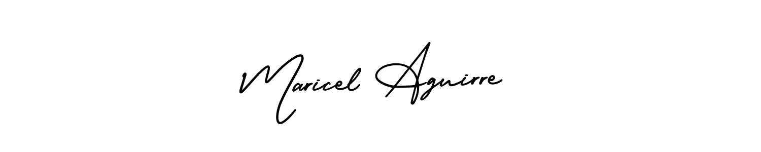 How to make Maricel Aguirre name signature. Use AmerikaSignatureDemo-Regular style for creating short signs online. This is the latest handwritten sign. Maricel Aguirre signature style 3 images and pictures png