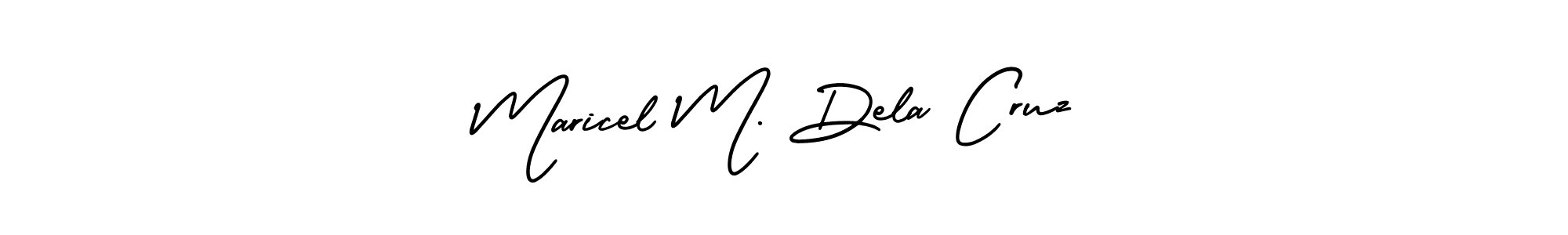 Create a beautiful signature design for name Maricel M. Dela Cruz. With this signature (AmerikaSignatureDemo-Regular) fonts, you can make a handwritten signature for free. Maricel M. Dela Cruz signature style 3 images and pictures png