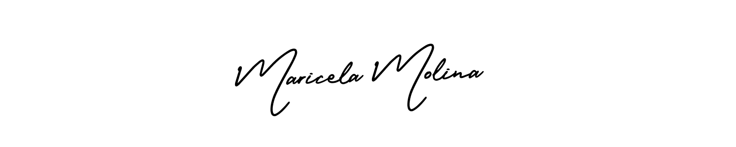 Create a beautiful signature design for name Maricela Molina. With this signature (AmerikaSignatureDemo-Regular) fonts, you can make a handwritten signature for free. Maricela Molina signature style 3 images and pictures png