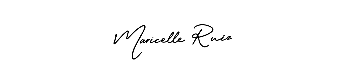 How to make Maricelle Ruiz name signature. Use AmerikaSignatureDemo-Regular style for creating short signs online. This is the latest handwritten sign. Maricelle Ruiz signature style 3 images and pictures png