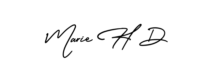It looks lik you need a new signature style for name Marie H D. Design unique handwritten (AmerikaSignatureDemo-Regular) signature with our free signature maker in just a few clicks. Marie H D signature style 3 images and pictures png