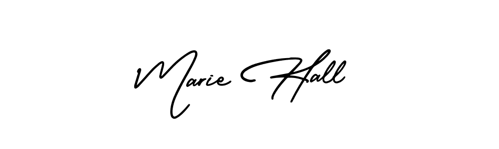 Create a beautiful signature design for name Marie Hall. With this signature (AmerikaSignatureDemo-Regular) fonts, you can make a handwritten signature for free. Marie Hall signature style 3 images and pictures png