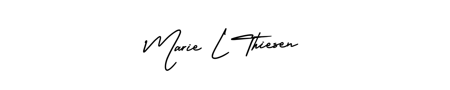 How to Draw Marie L Thiesen signature style? AmerikaSignatureDemo-Regular is a latest design signature styles for name Marie L Thiesen. Marie L Thiesen signature style 3 images and pictures png