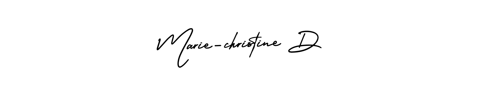 How to make Marie-christine D signature? AmerikaSignatureDemo-Regular is a professional autograph style. Create handwritten signature for Marie-christine D name. Marie-christine D signature style 3 images and pictures png