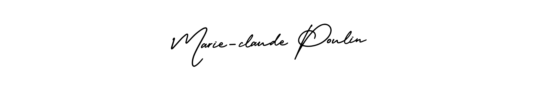 Marie-claude Poulin stylish signature style. Best Handwritten Sign (AmerikaSignatureDemo-Regular) for my name. Handwritten Signature Collection Ideas for my name Marie-claude Poulin. Marie-claude Poulin signature style 3 images and pictures png