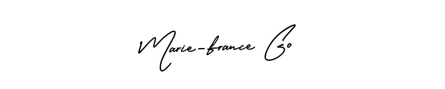 How to make Marie-france Go signature? AmerikaSignatureDemo-Regular is a professional autograph style. Create handwritten signature for Marie-france Go name. Marie-france Go signature style 3 images and pictures png