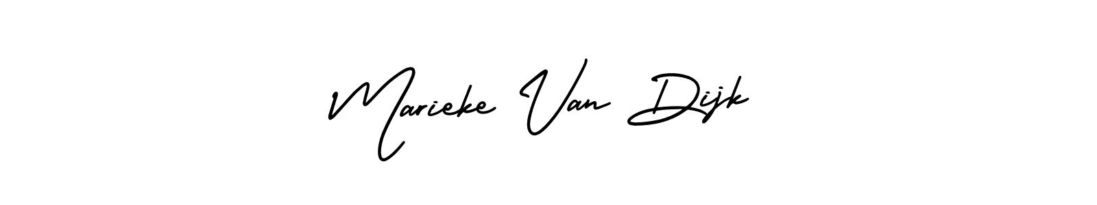 The best way (AmerikaSignatureDemo-Regular) to make a short signature is to pick only two or three words in your name. The name Marieke Van Dijk include a total of six letters. For converting this name. Marieke Van Dijk signature style 3 images and pictures png