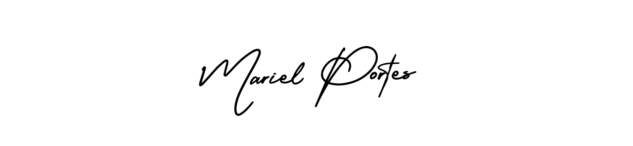 How to Draw Mariel Portes signature style? AmerikaSignatureDemo-Regular is a latest design signature styles for name Mariel Portes. Mariel Portes signature style 3 images and pictures png