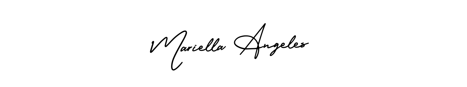 Design your own signature with our free online signature maker. With this signature software, you can create a handwritten (AmerikaSignatureDemo-Regular) signature for name Mariella Angeles. Mariella Angeles signature style 3 images and pictures png